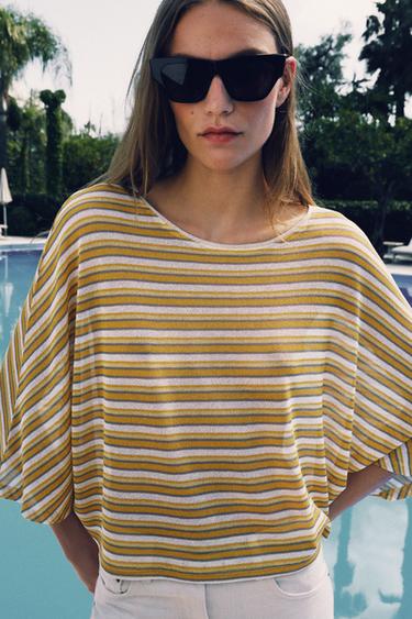 CAMISETA CAPA RÚSTICA RAYAS - Amarillo claro de Zara