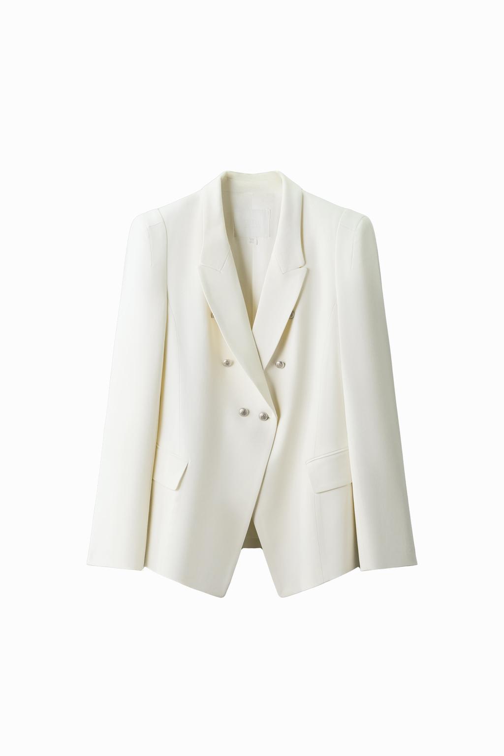 ZW COLLECTION DOUBLE BREASTED BLAZER WITH SHOULDER PADS - image 4