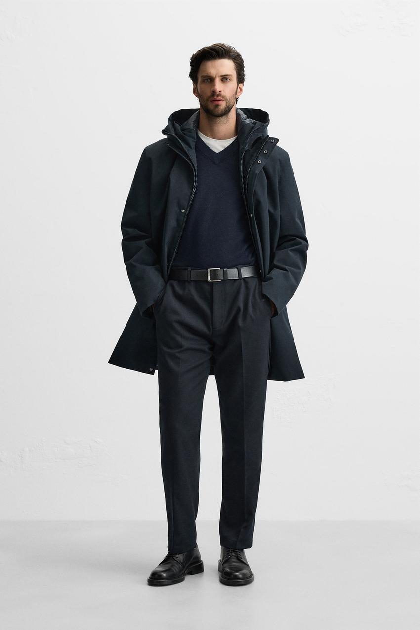 Parka Capucha Parka Acolchada Water Repellent Zara Capucha Parka