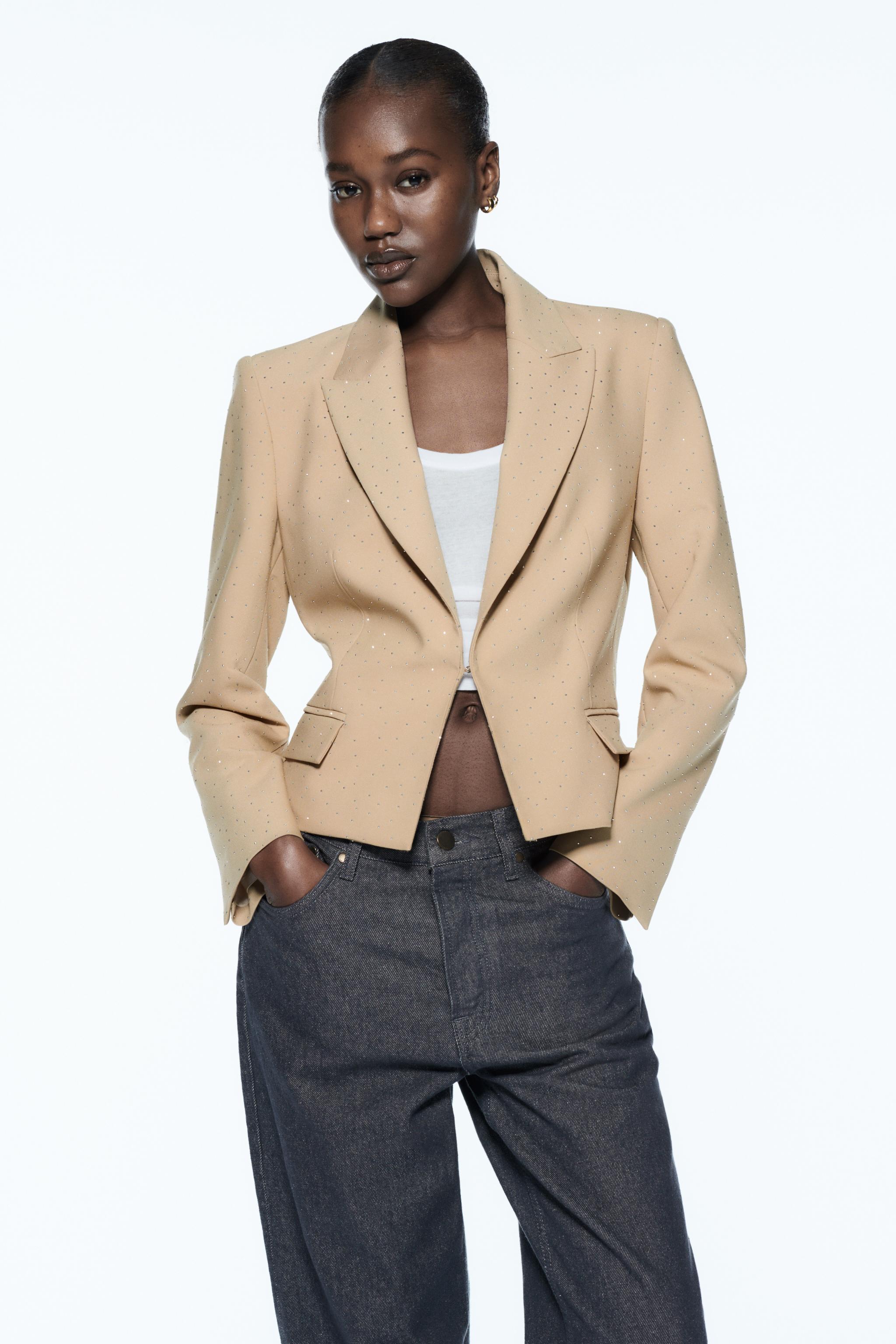 Zara rhinestone outlet blazer