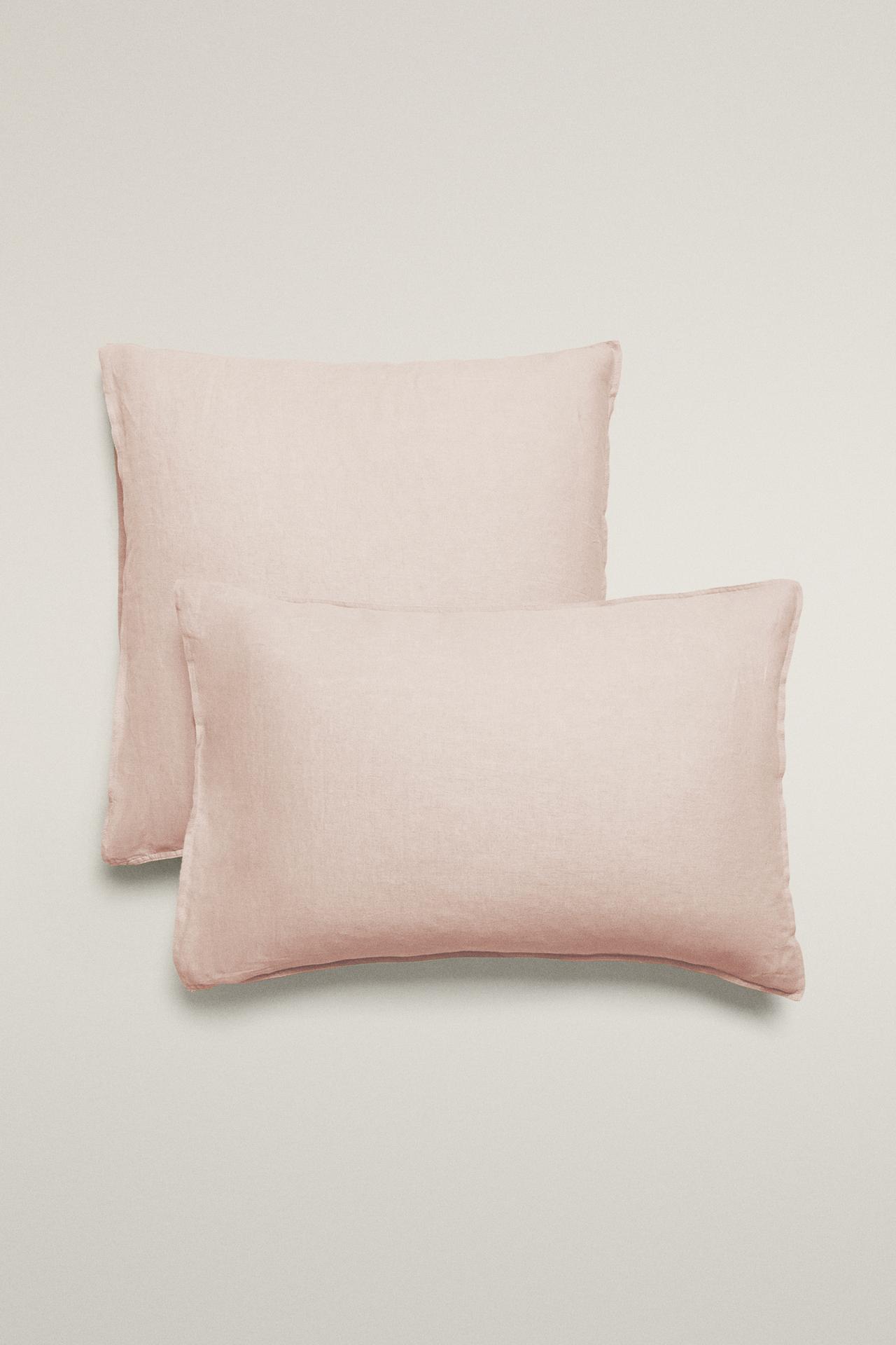 FADED LINEN PILLOWCASE (140 G/M²) — Pink