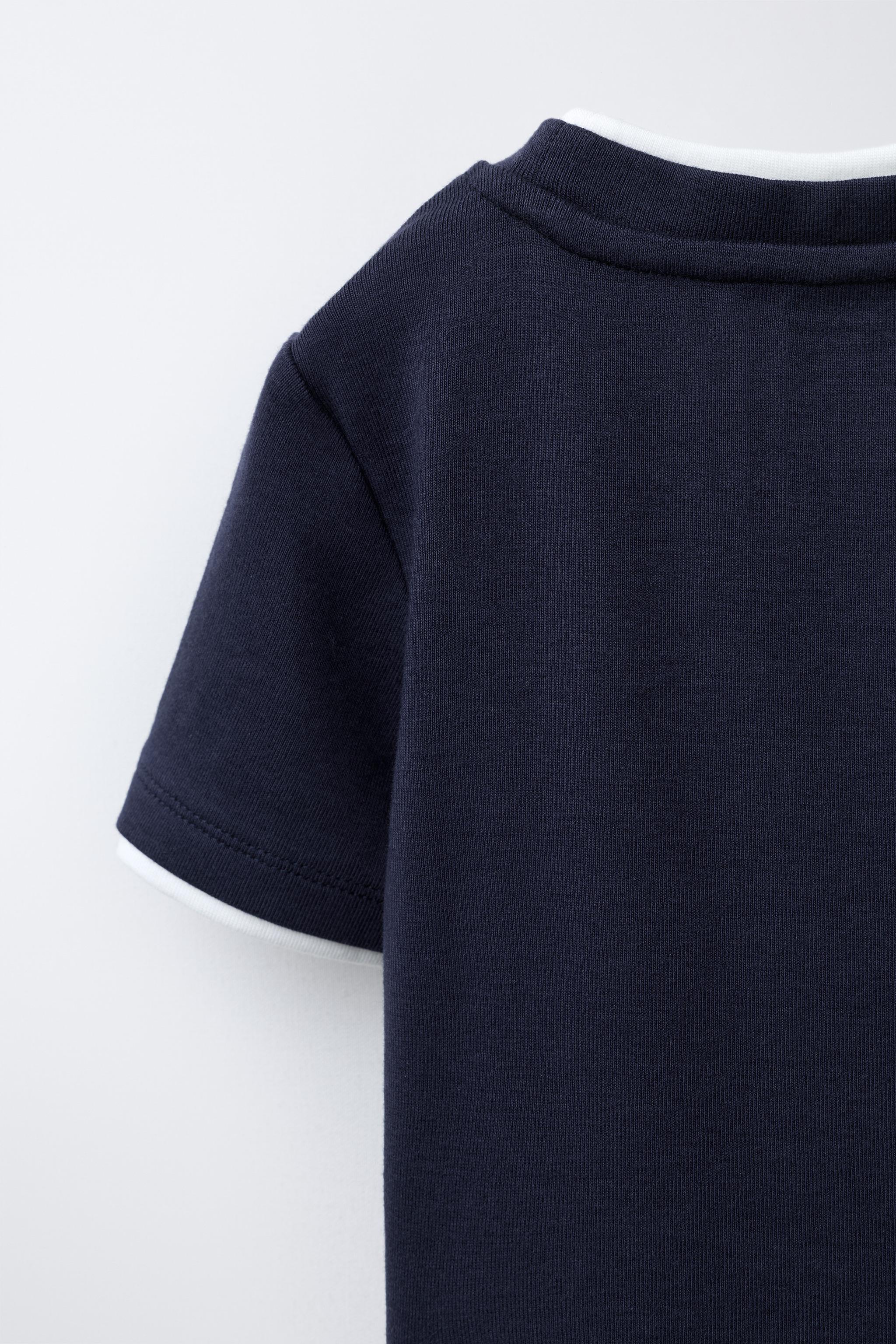 DOUBLE NECK T-SHIRT WITH MODAL