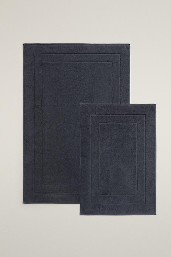 COTTON BATH MAT - Black by Zara - Image 0
