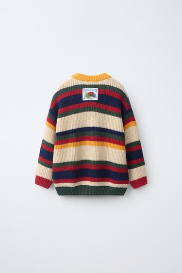 FRUIT OF THE LOOM™ STRIPED KNIT SWEATER — Striped 2
