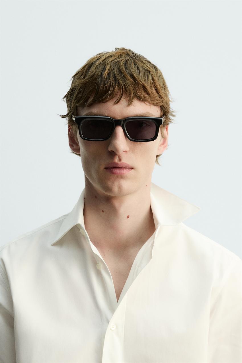 LIMITED EDITION RECTANGULAR SUNGLASSES - Black | ZARA United  display picture 1