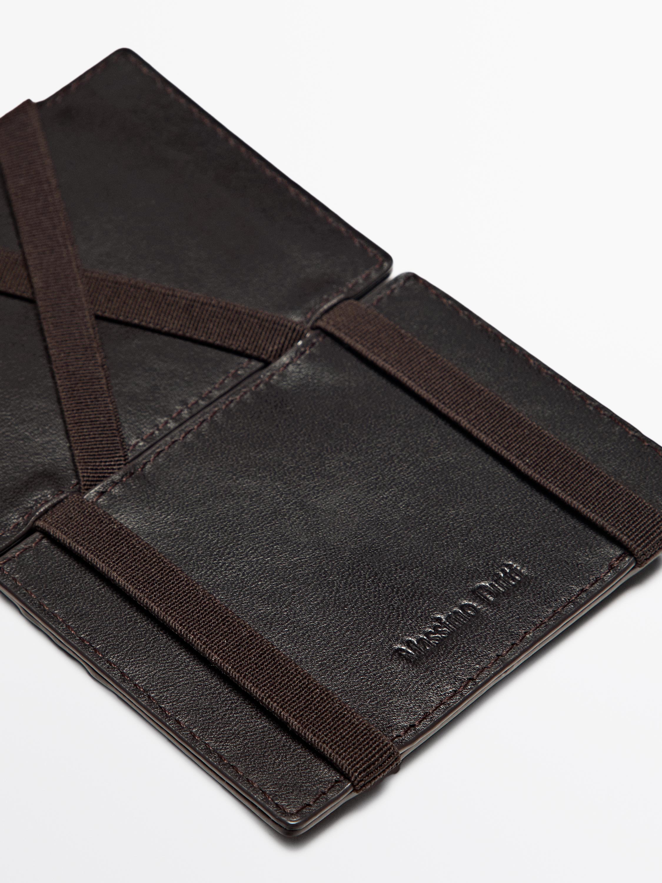 Portefeuille « magic » en cuir nappa
