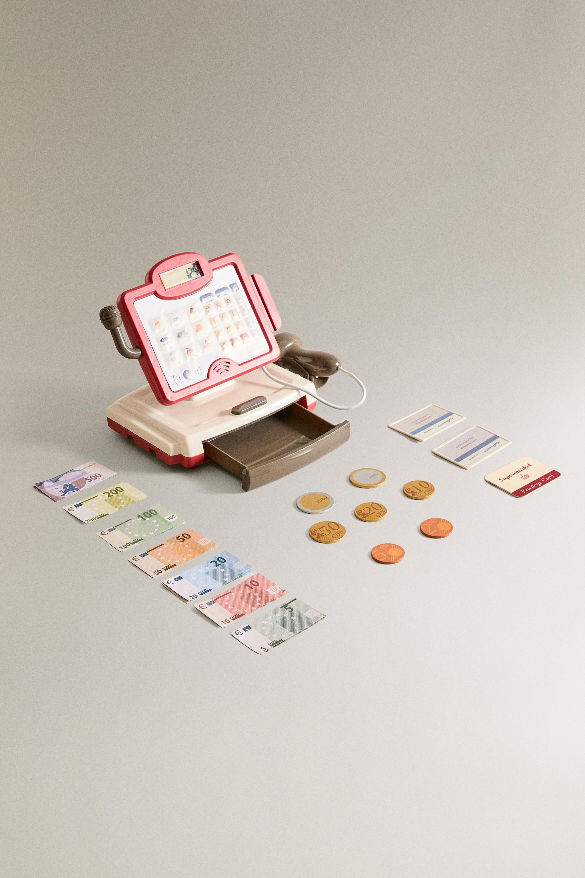 KIDS CASH REGISTER TOY — Red