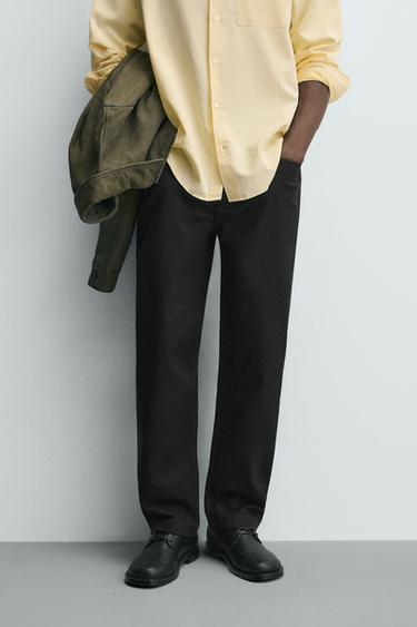 PANTALON STRAIGHT FIT - Noir de Zara - Image 1