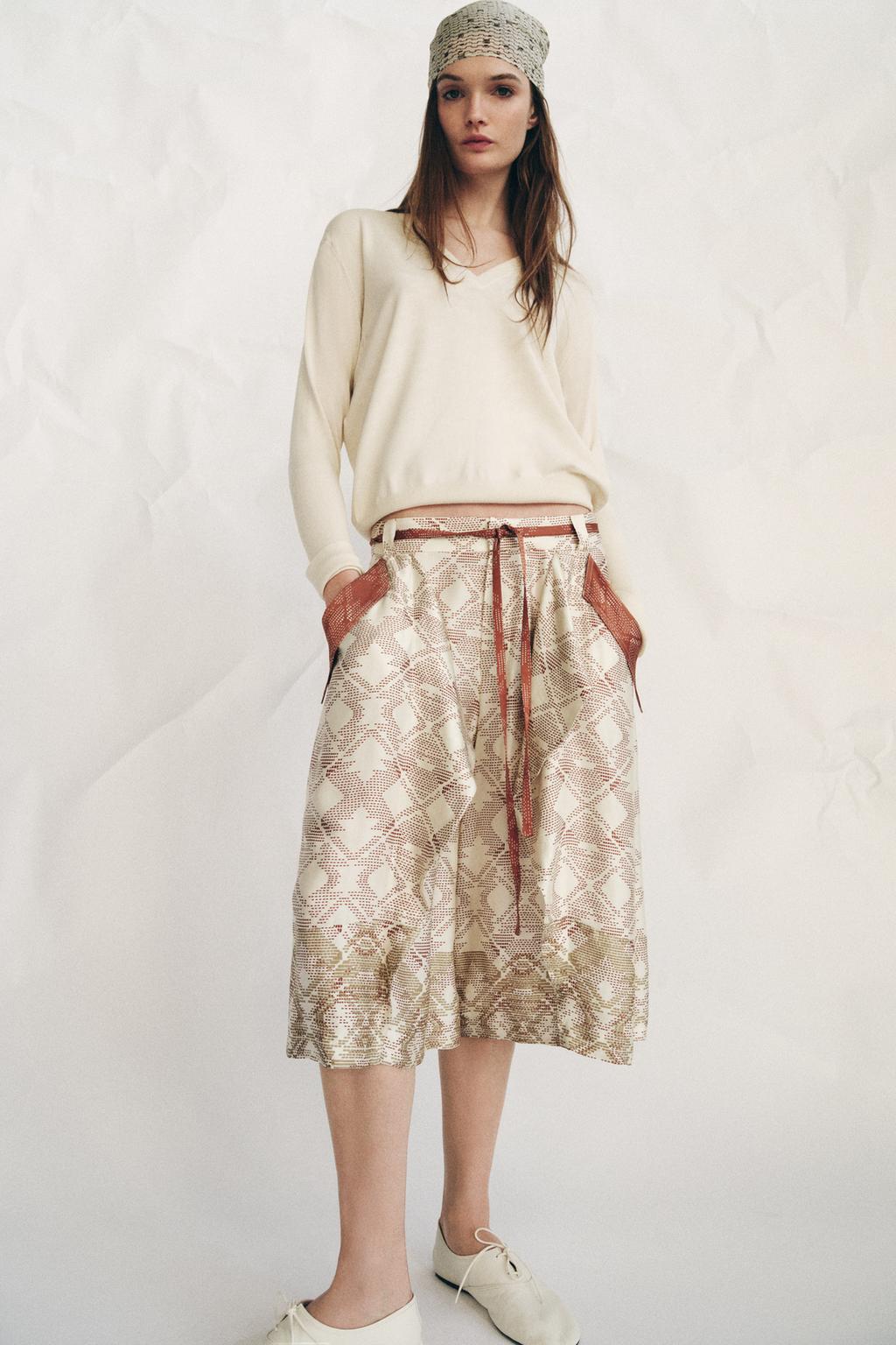 PRINTED FLOWY SHORTS ZW COLLECTION - image 2