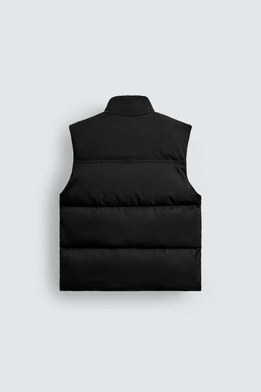 REGULAR FIT PADDED GILET - Black by Zara - Image 5