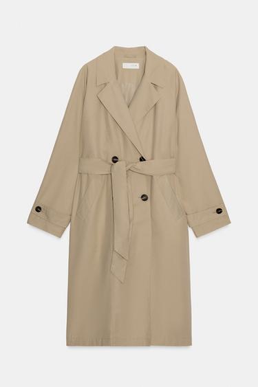 DOUBLE-BREASTED TRENCH COAT WITH BELT - camel by Zara