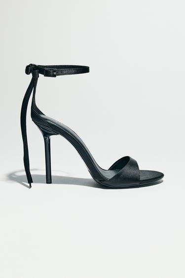 SANDALES BRIDES ET NŒUD - Noir de Zara