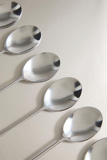 PACK OF STEEL LEMON DESSERT SPOONS (PACK OF 6) - Yellow by Zara - Image 1