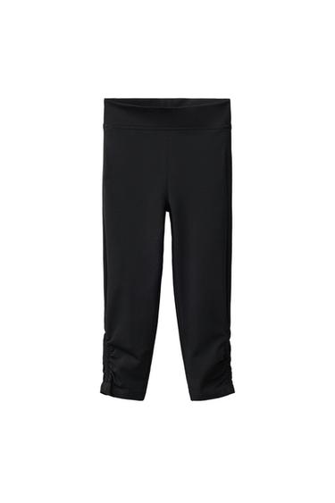 LEGGING CAPRI FRUNCE - Negro de Zara