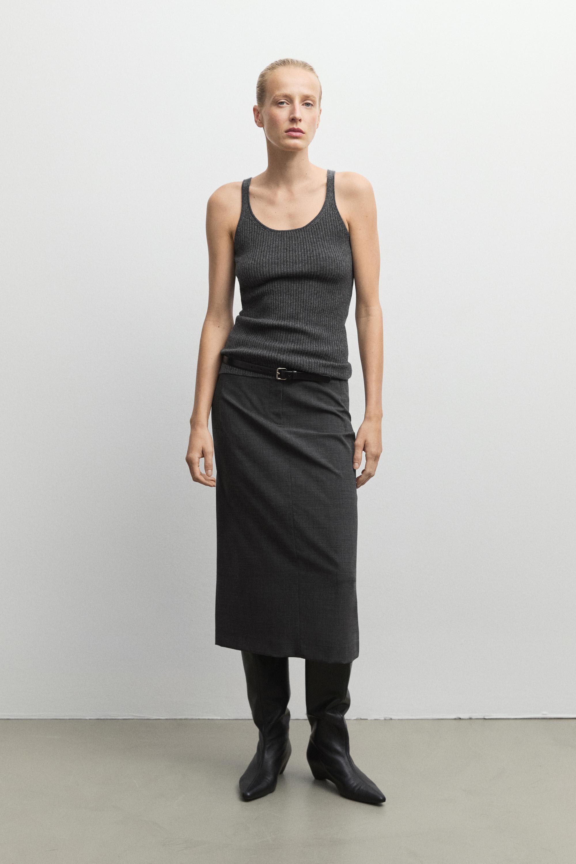 100% cashmere ribbed knit top