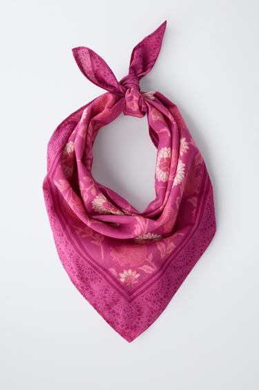 BANDANA FLEURS - Framboise de Zara - Image 3