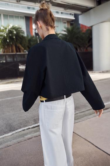SHORT JACKET WITH HIGH NECK - Navy blue by Zara - Image 6