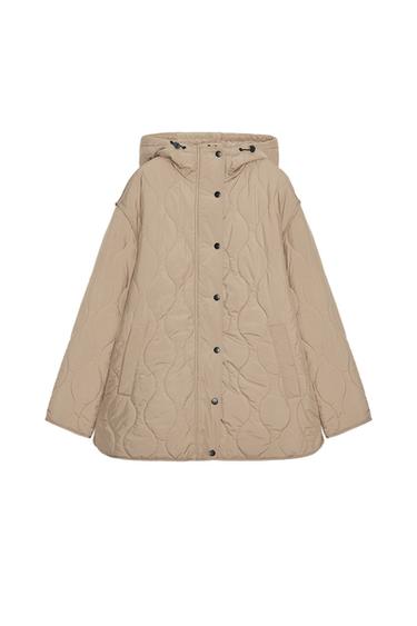 WATER-REPELLENT HOODED QUILTED JACKET