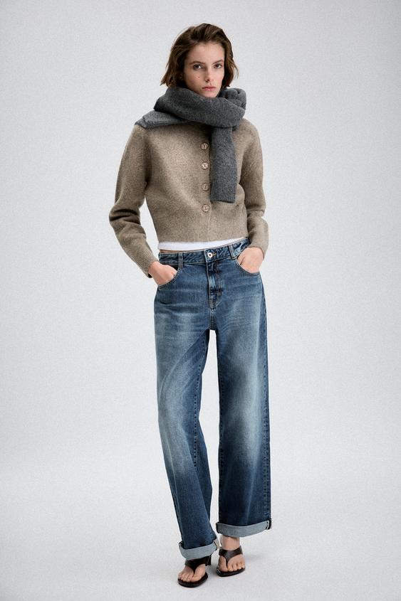CHAQUETA PUNTO SOFT - Tostado metal de Zara - Imagen 0