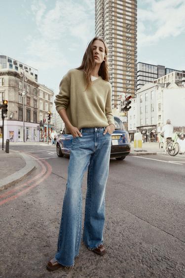 Zara Z1975 HIGH RISE WIDE LEG JEANS - Indigo - Image 0