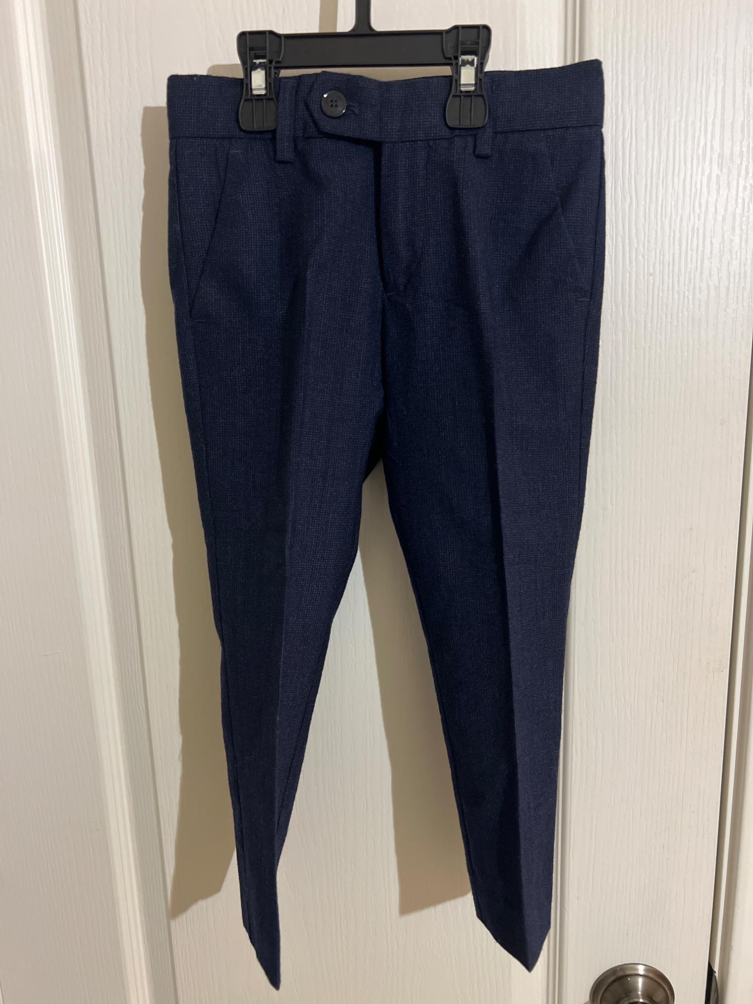ZARA KIDS BOYS NAVY TEXTURED SUIT SET POCKET SQUARE SIZE 4 104CM
