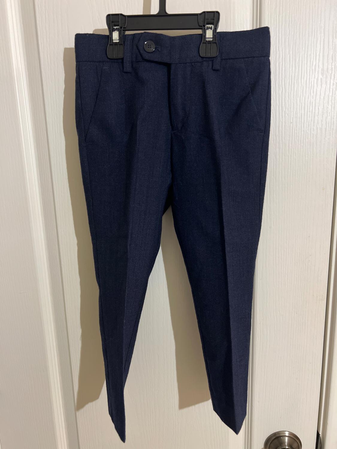 ZARA KIDS BOYS NAVY TEXTURED SUIT SET POCKET SQUARE SIZE 4 104CM - Image 3