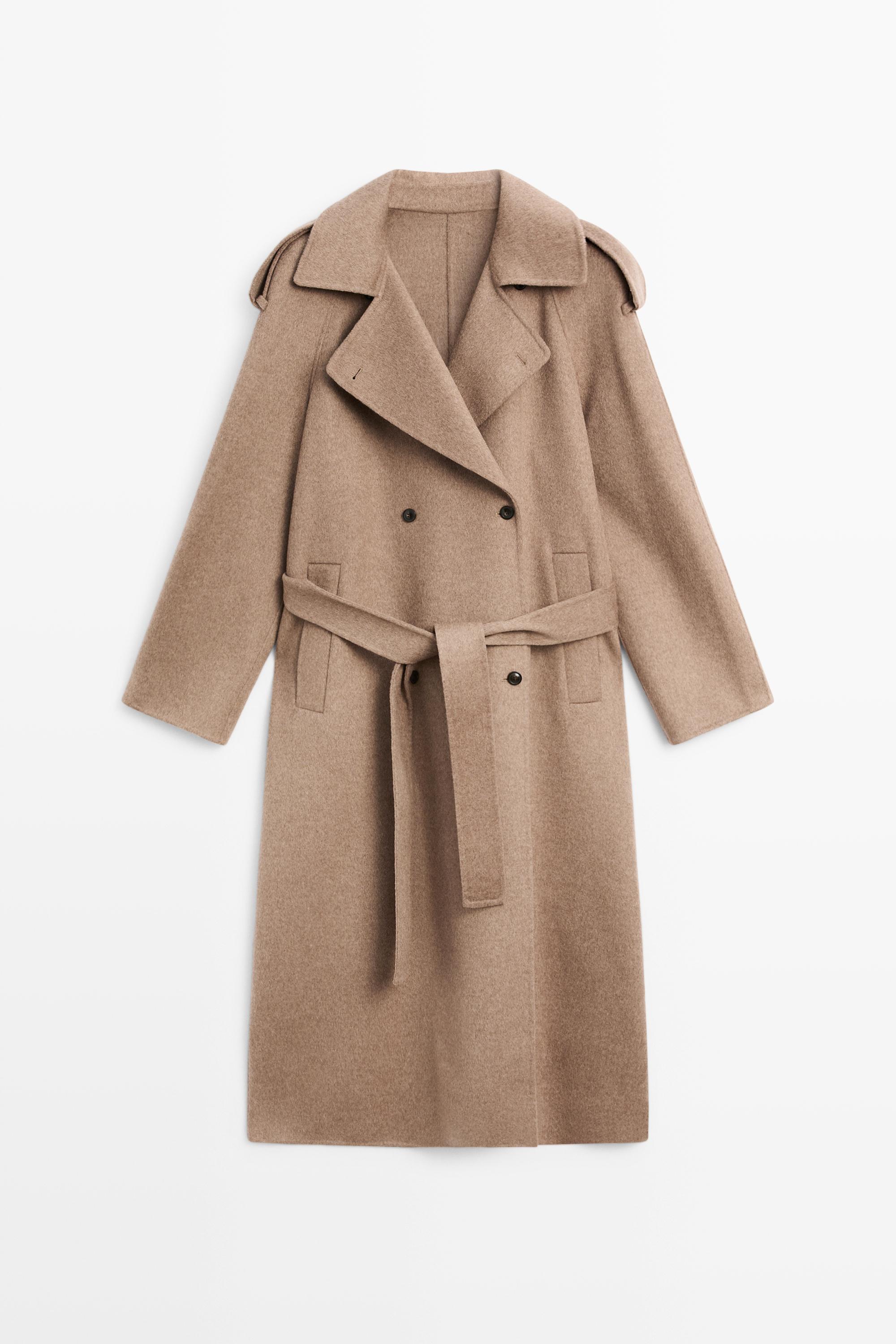 Long wool blend trench coat - 211 | ZARA Canada