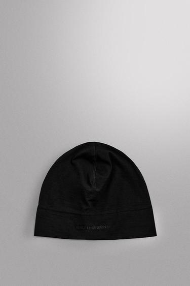 BONNET BEANIE RUNNING MÉLANGE LAINE - Noir de Zara - Image 4