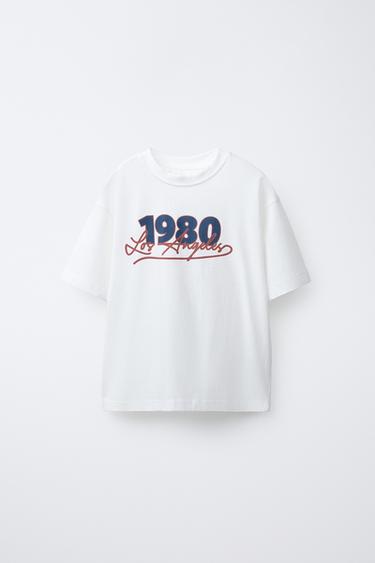 CAMISETA ESTAMPADO TEXTO - Blanco de Zara