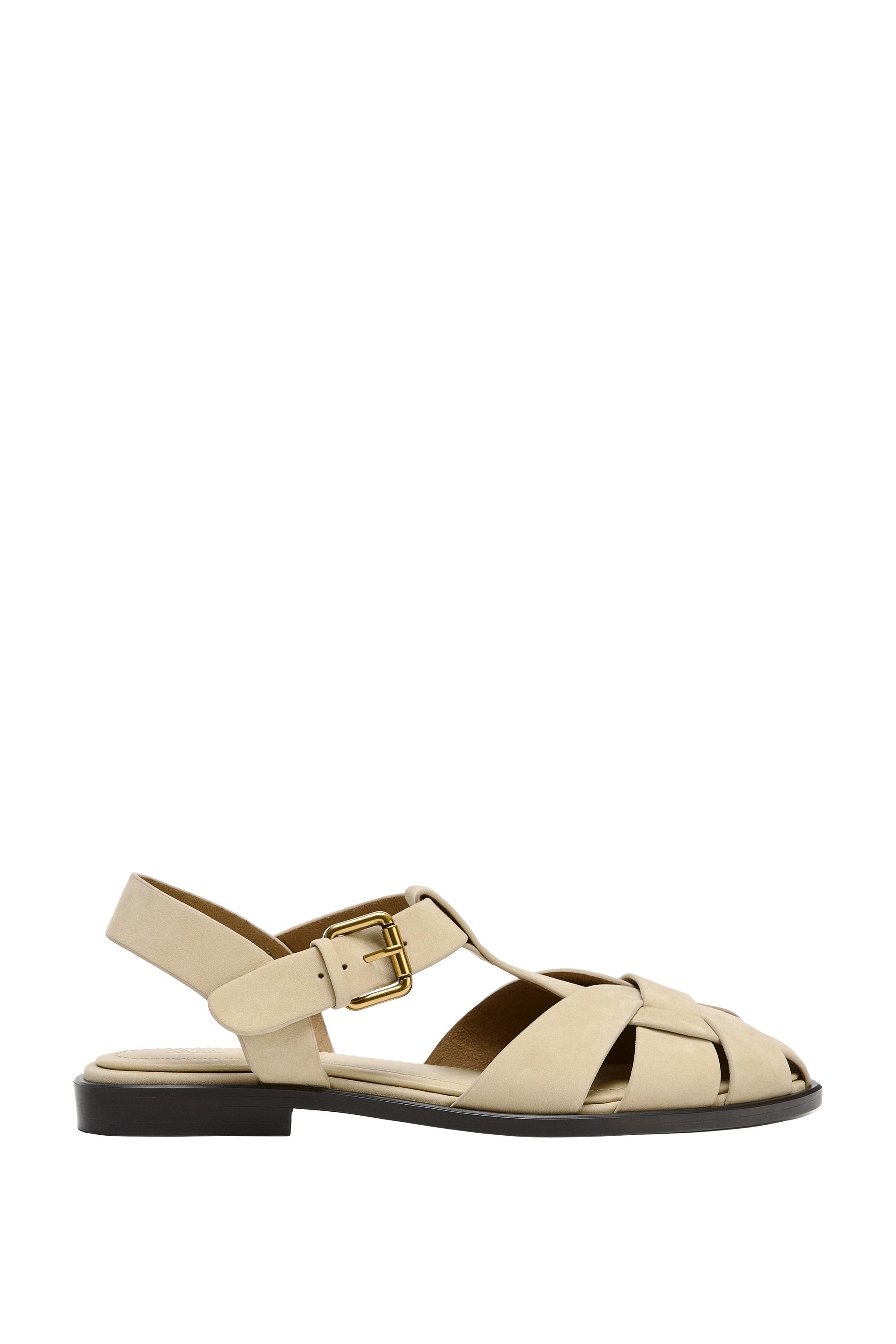 LEATHER FISHERMAN SANDALS - Sandy Brown | ZARA United States