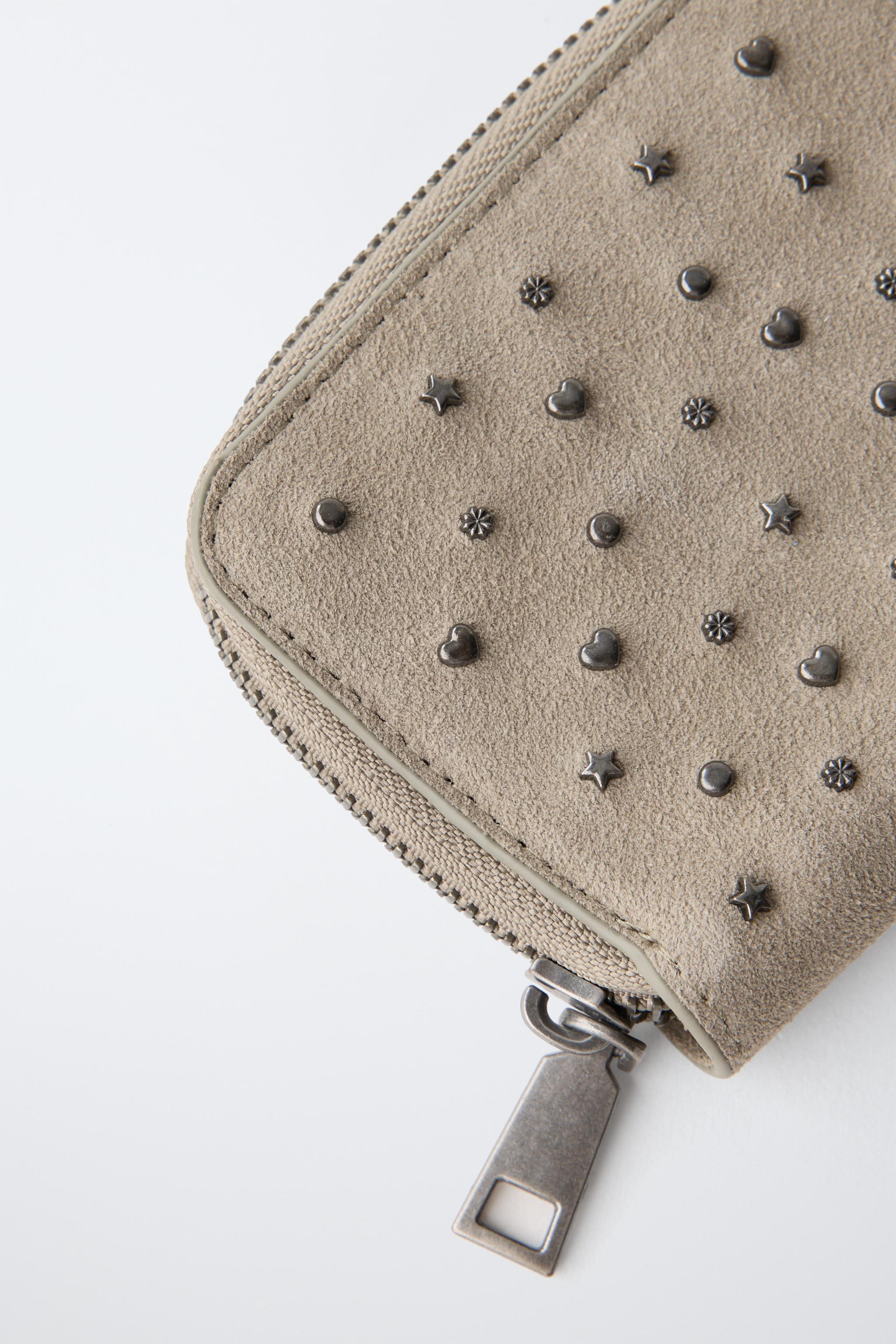 LEATHER STUDDED WALLET