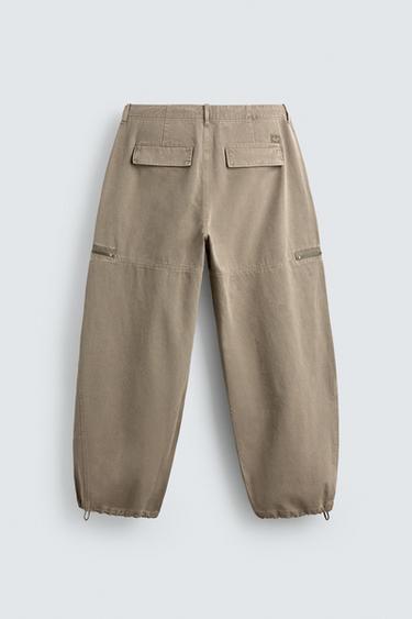 PANTALON CARGO PARACHUTE - Gris de Zara - Image 7