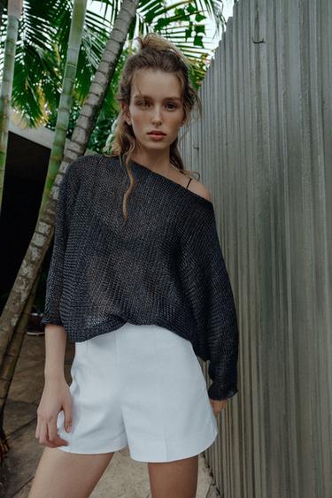 SHORT TAILLE HAUTE - Blanc de Zara - Image 2