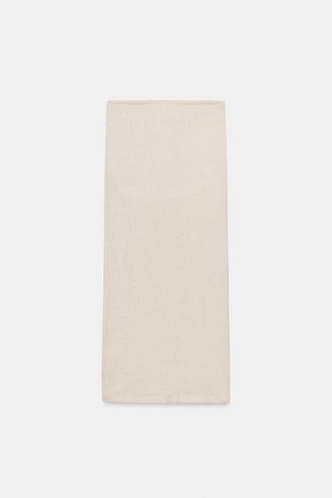 STRAIGHT LONG SKIRT - Beige by Zara - Image 8