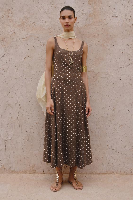 POLKA DOT MIDI DRESS