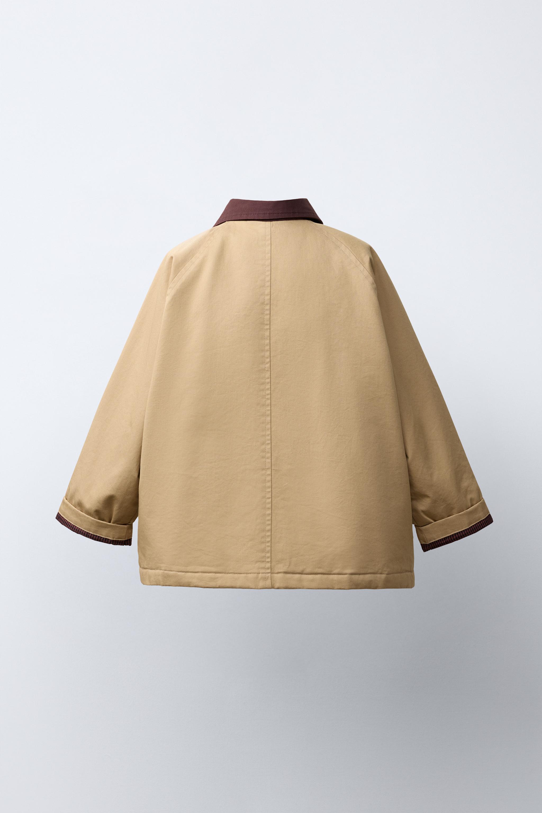 Детские куртки Zara CONTRASTING COLLAR JACKET — фото 5