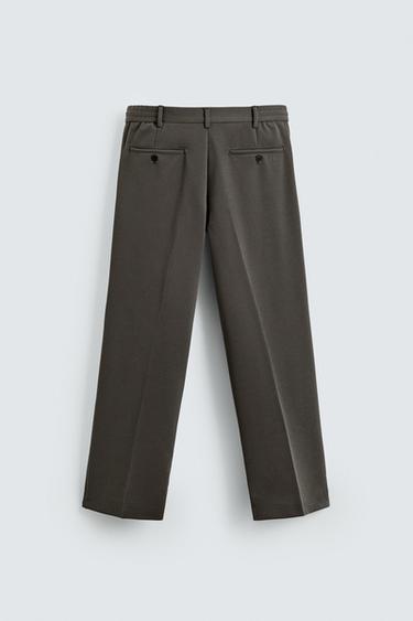 PANTALON FLUIDE COUPE DROITE - Kaki foncé de Zara - Image 6