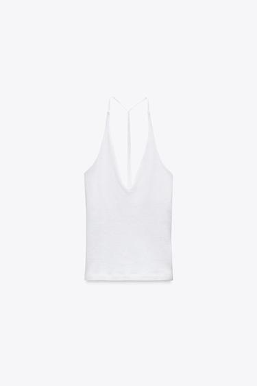 TOP HALTER BRIDE DOS - Blanc de Zara - Image 4