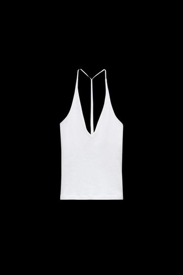 HALTER-TOP MIT RÜCKENRIEMEN - Weiß von Zara - Bild 0