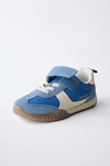 SPLIT SUEDE TRAINERS - Bluish by Zara - Image 2