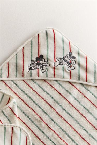 Zara MICKEY & MINNIE ©DISNEY VELOUR HOODED BATH TOWEL - Yellow