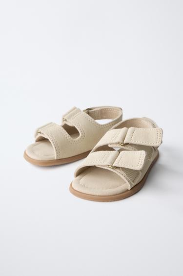 SANDALES EN CUIR BAREFOOT - Marron sable de Zara - Image 4