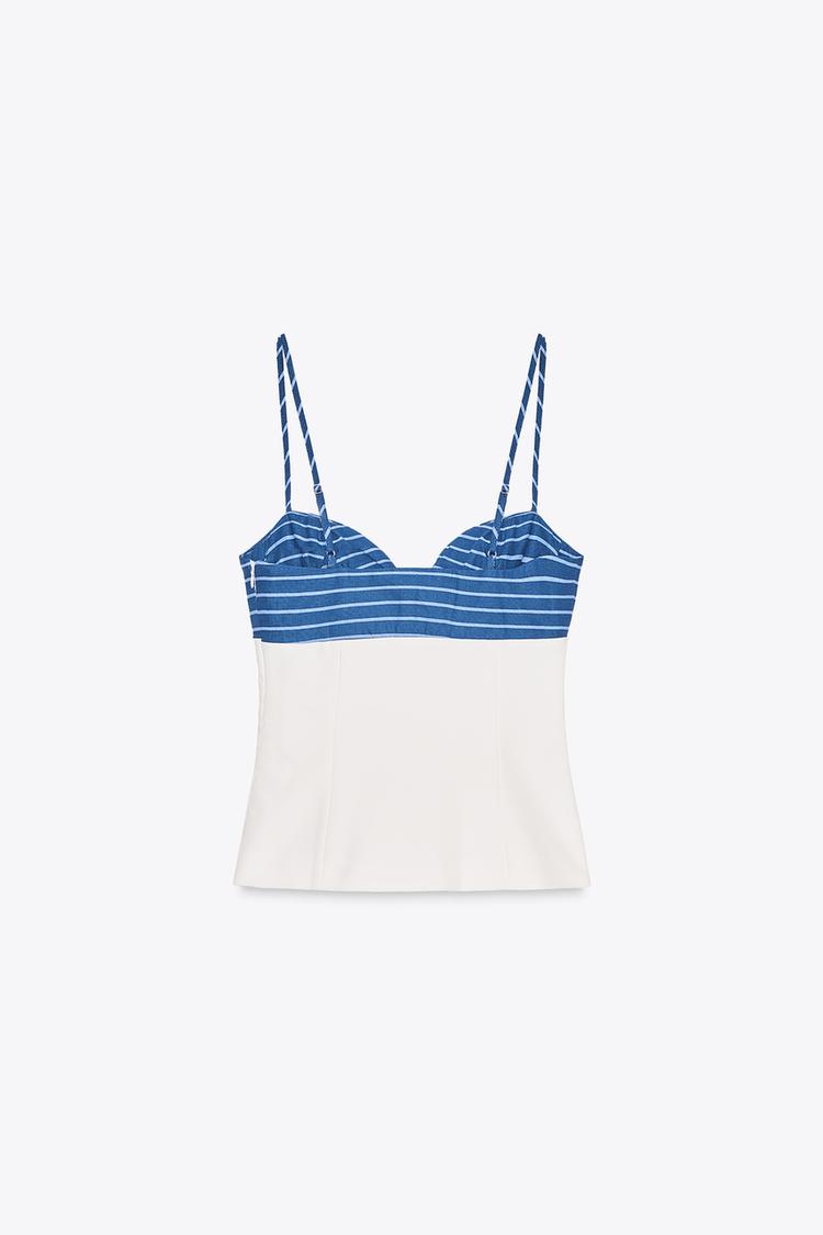 STRETCHY HANDKERCHIEF PRINT TOP