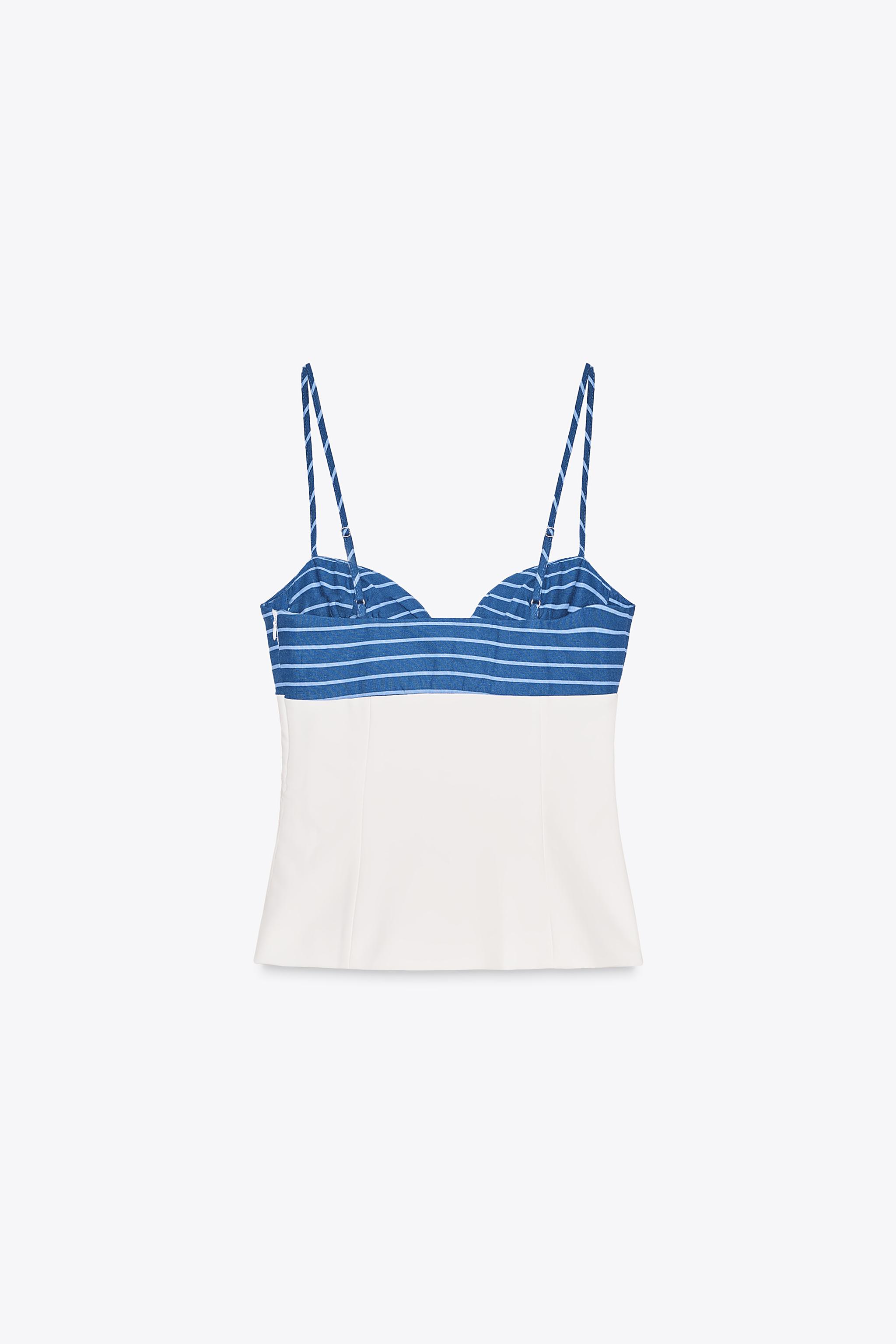 STRETCHY HANDKERCHIEF PRINT TOP