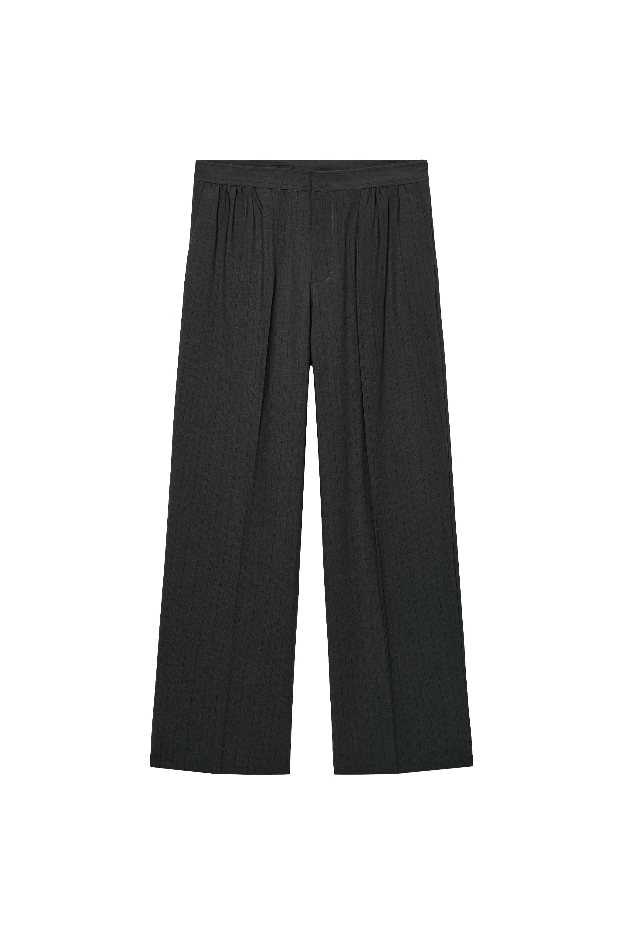PANTALÓN FRUNCES RAYA DIPLOMÁTICA
