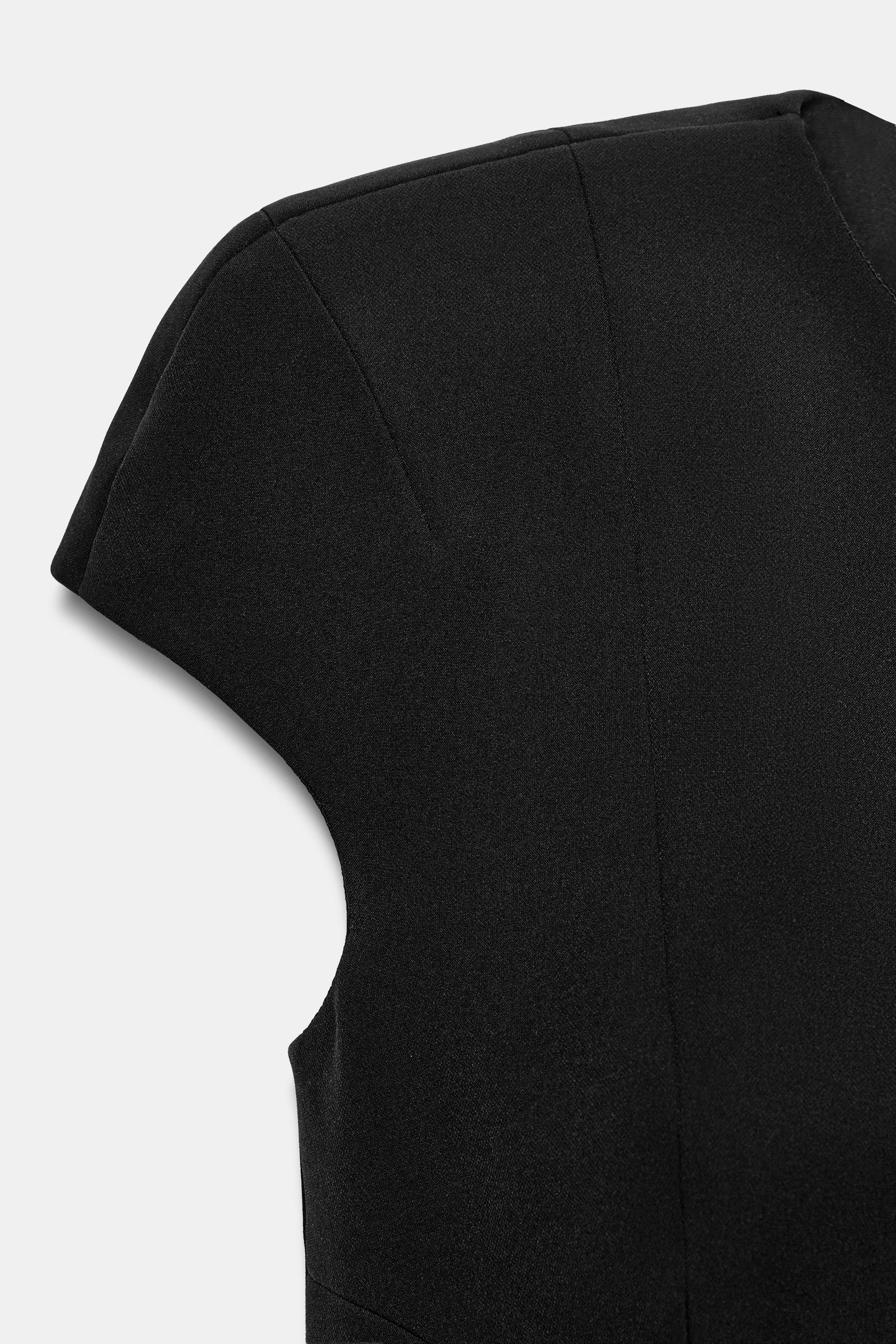 Женские платья Zara SHOULDER PAD SEAM DETAIL MINI DRESS — фото 7