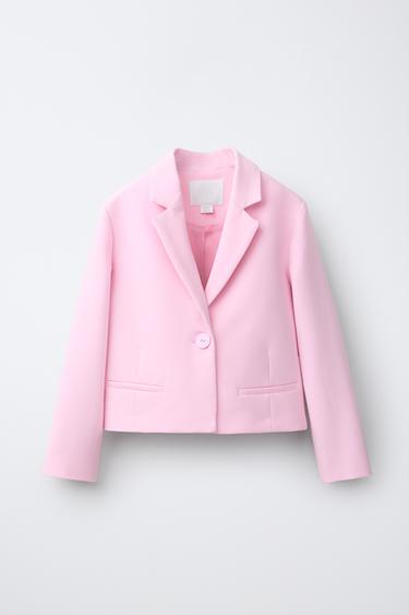 PLAIN BLAZER - Pastel pink by Zara