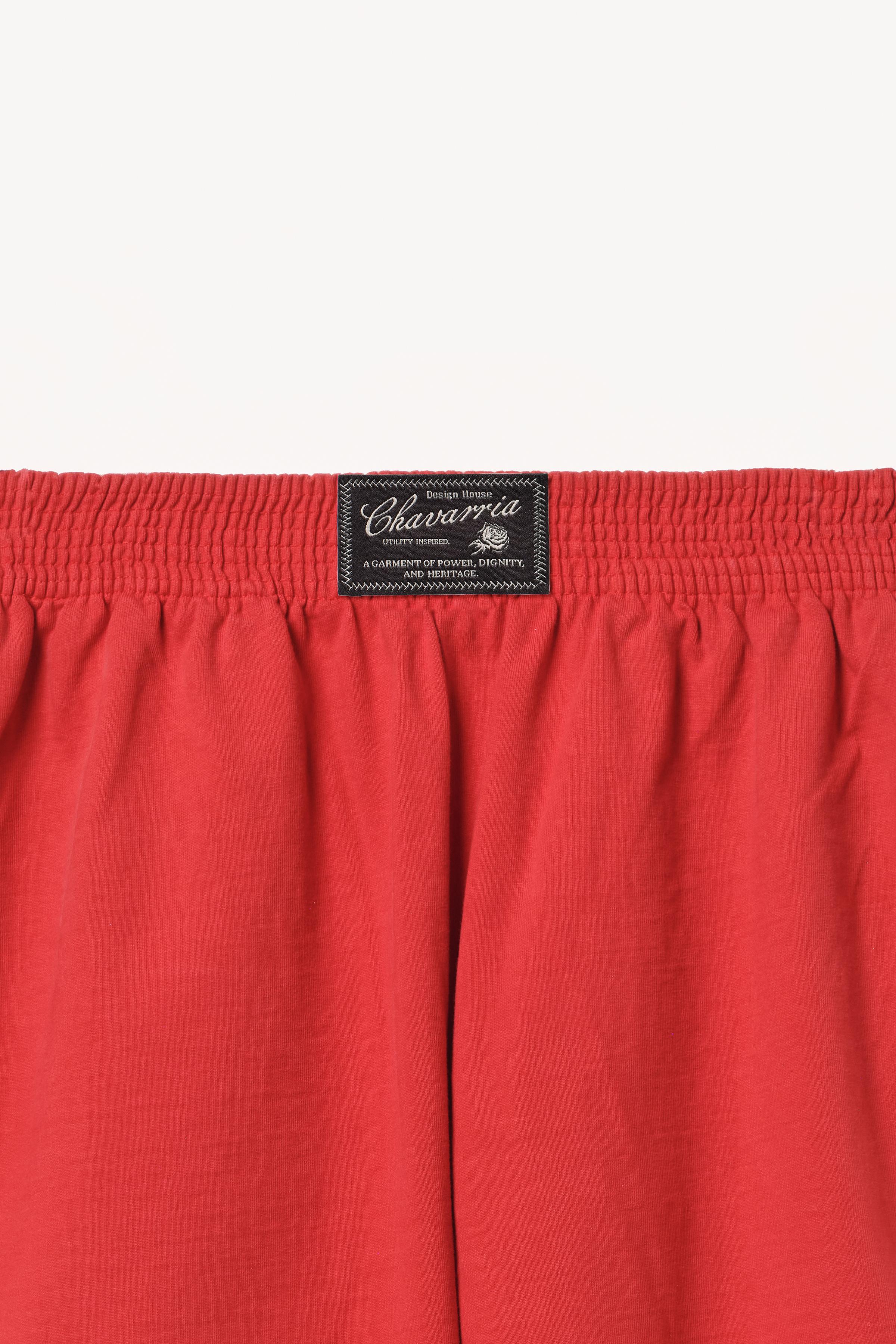 WILLY CHAVARRIA X ZARA 刺繍ジョガーバミューダパンツ - レッド
