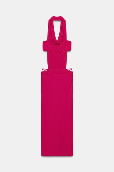 ROBE FLUIDE CUT OUT - Fuchsia de Zara - Image 5