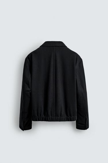 VESTE STRUCTURÉE EN TWILL - Bleu marine foncé de Zara - Image 7